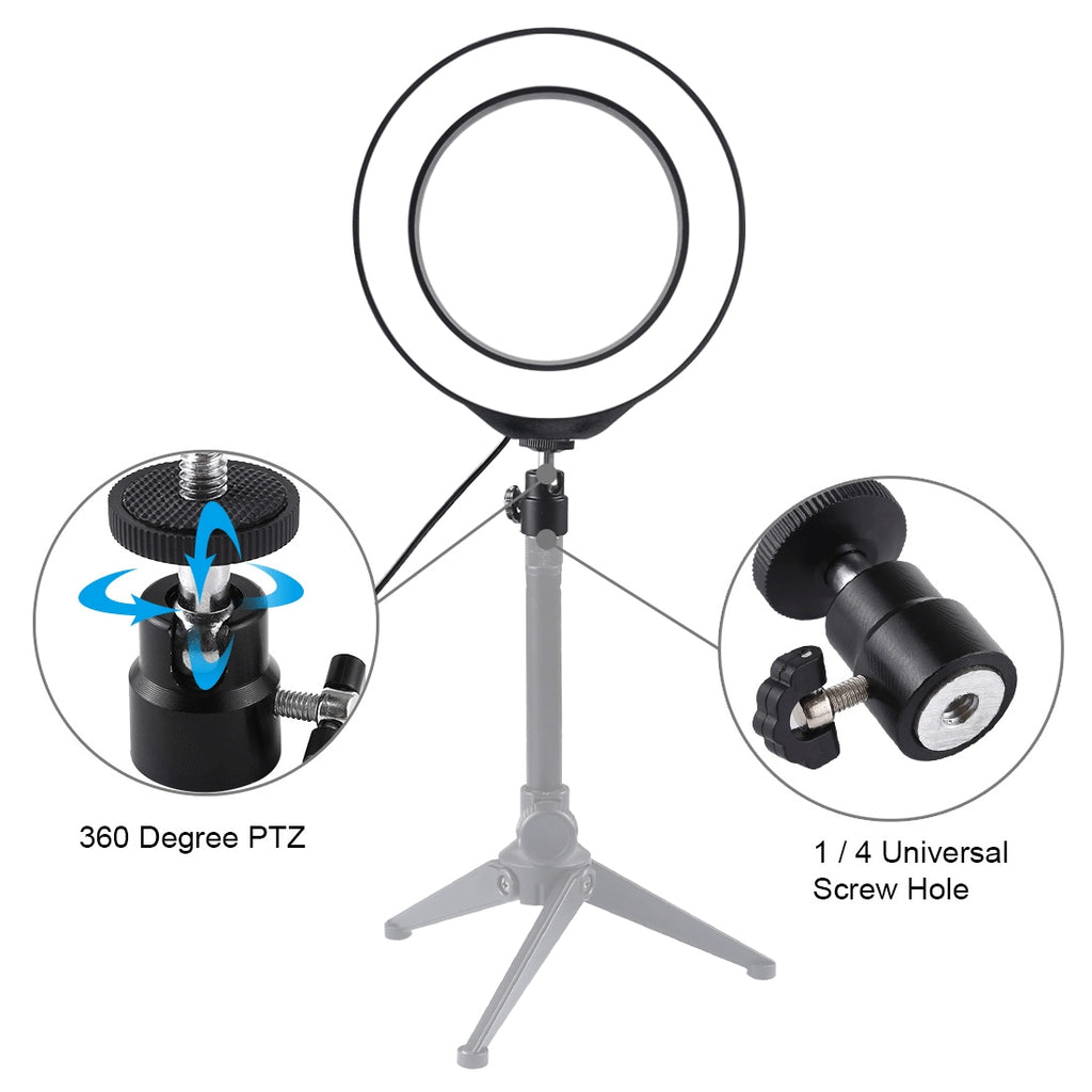 USB 3 Modes Dimmable LED Ring Lights