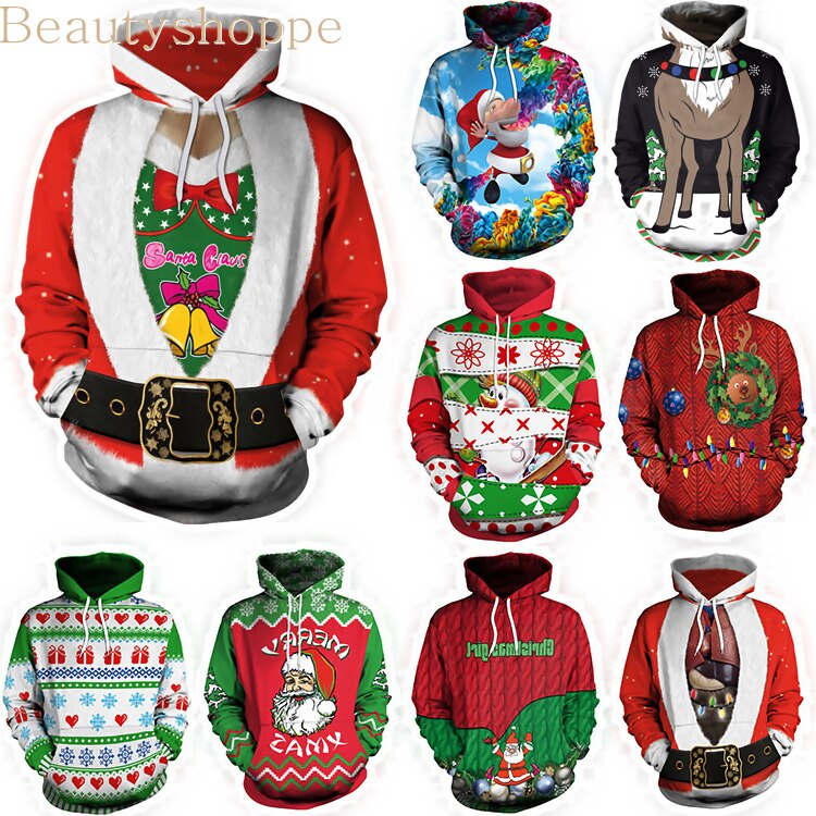 3D Unisex Printing Hooded Sweater