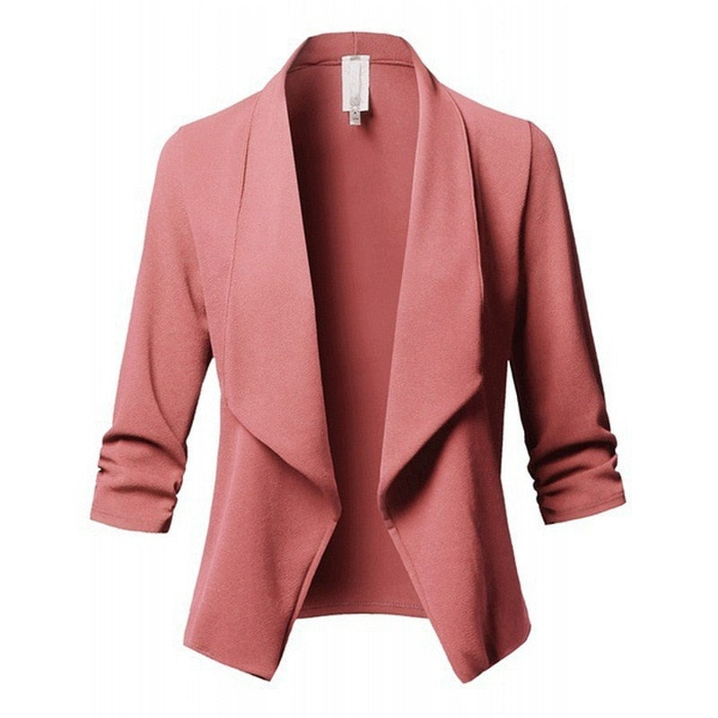 Women Long Sleeve Black Blazers