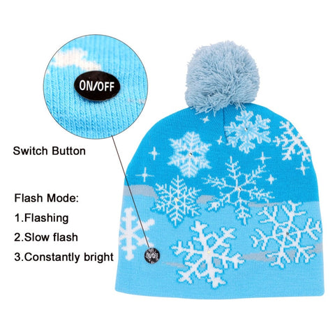 Led Light Cotton Christmas Hat