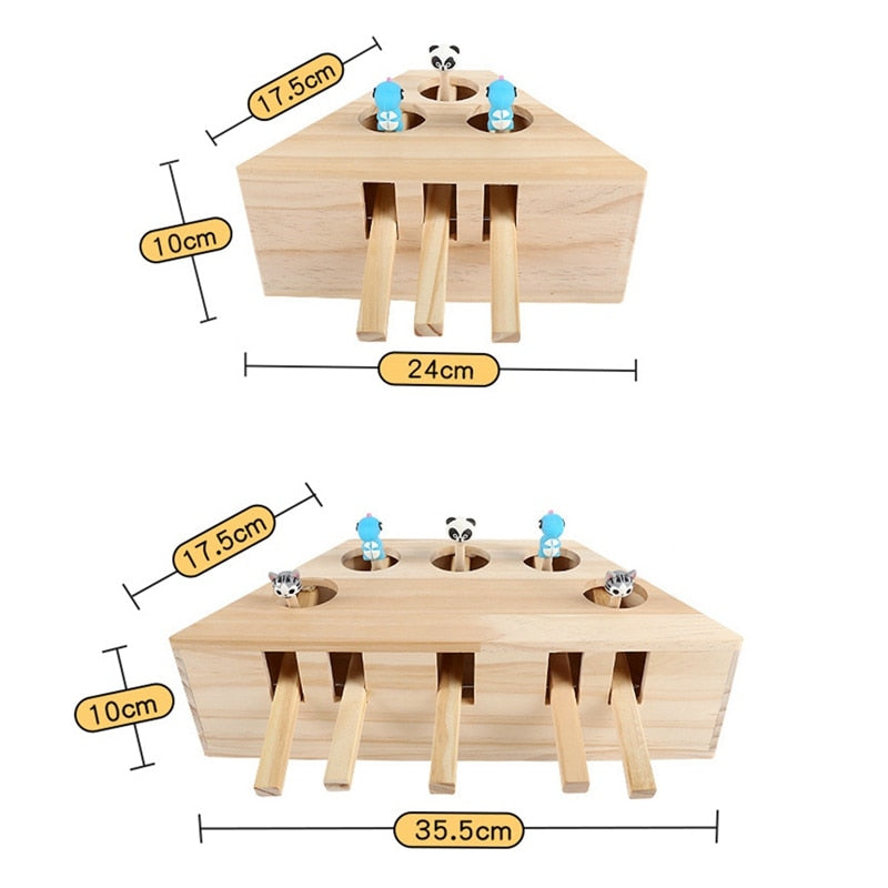 Wooden Interactive Maze Pet Hit Hamster