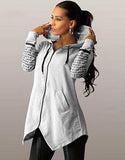 letter print pullover zipper