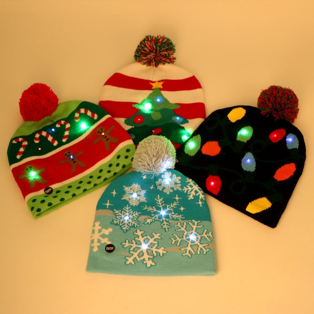 Led Light Cotton Christmas Hat