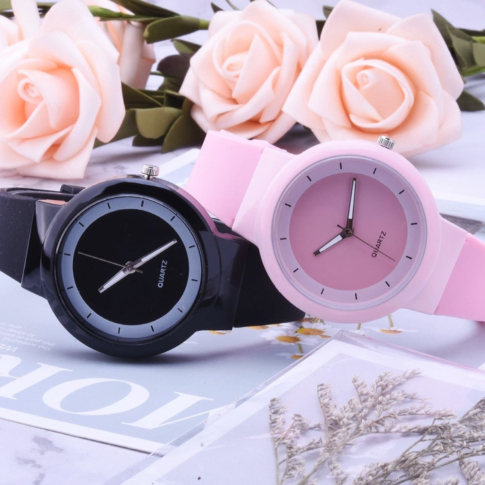 Silicone Band Round Wrist Watch