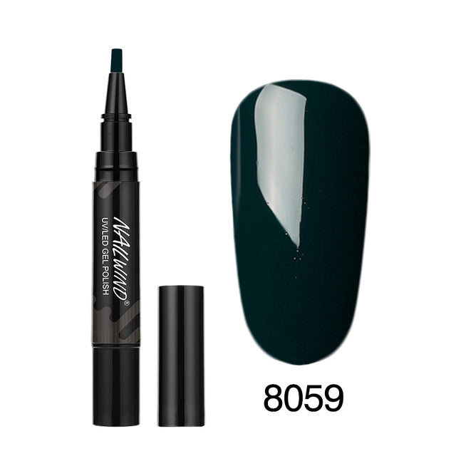 60 Colors Soak Off Enamel Nail Glue Pen