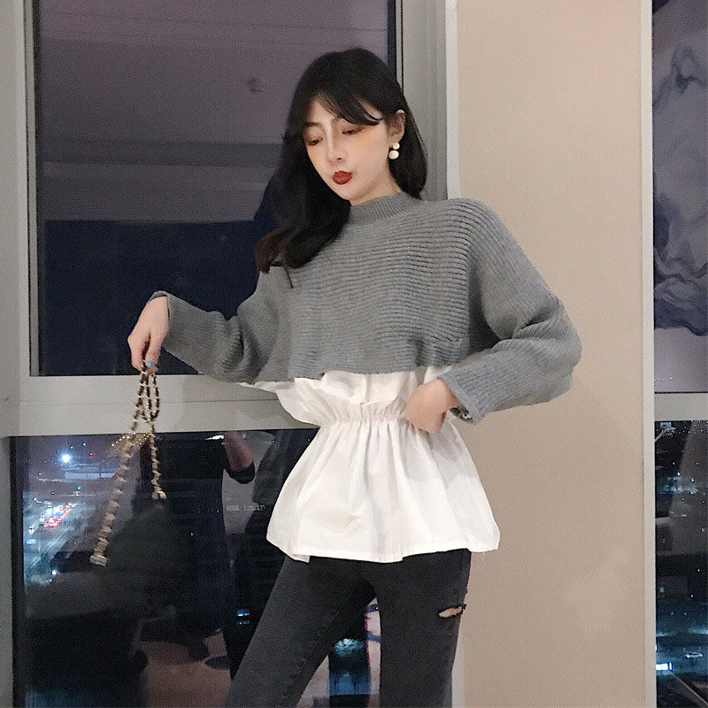 Womens Patchwork Sweater