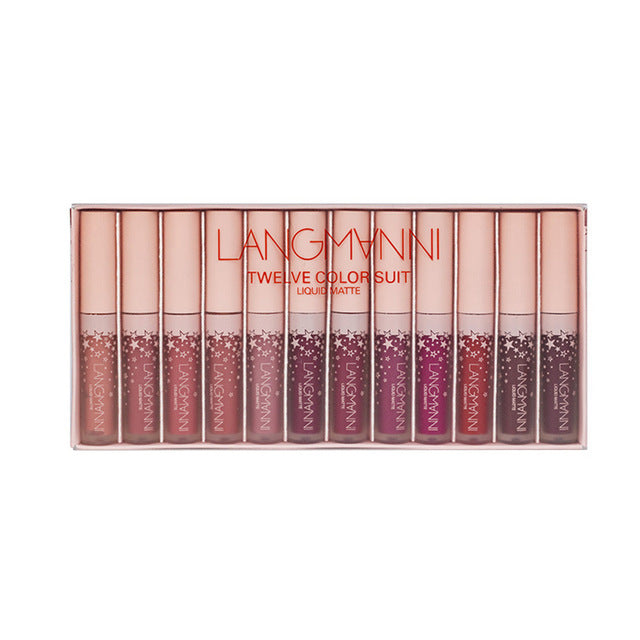 12PCS Waterproof Lipstick