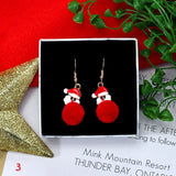 Christmas Old Man Snowflake Earrings