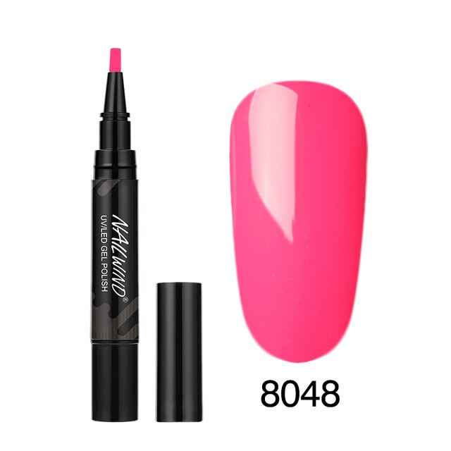 60 Colors Soak Off Enamel Nail Glue Pen