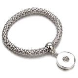 Adjustable Metal Snap Bracelet Bangle Silver Bracelet