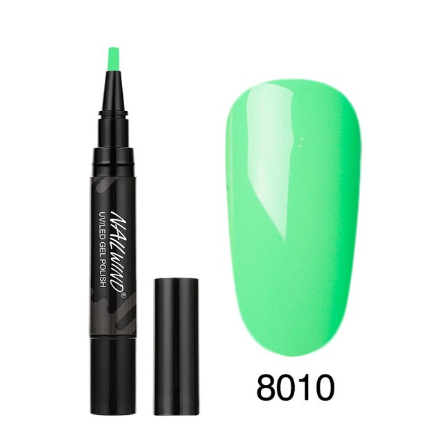 60 Colors Soak Off Enamel Nail Glue Pen