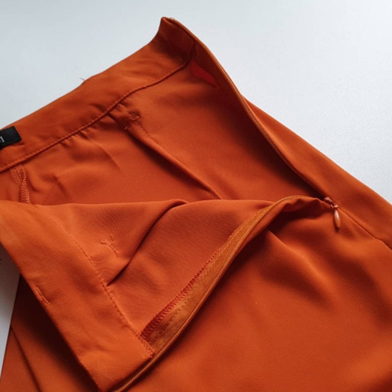 High Waist Drawstring Front Trousers