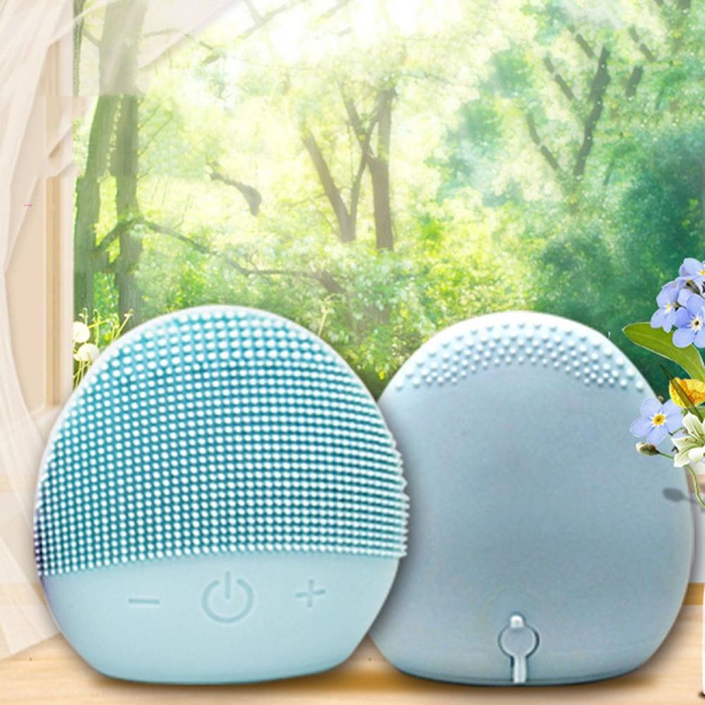 USB Facial Cleansing Brush Sonic Vibration Mini Face Cleaner