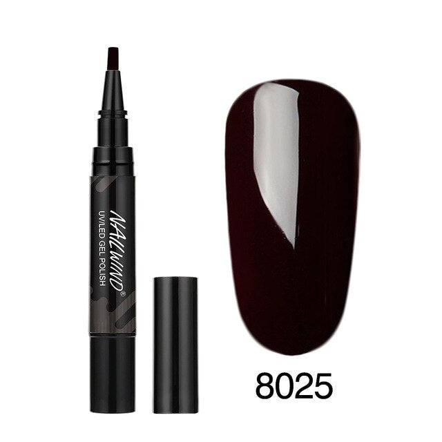 60 Colors Soak Off Enamel Nail Glue Pen