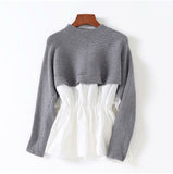 Womens Patchwork Sweater