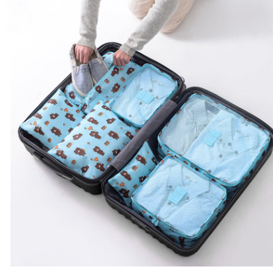 Travel clothing bra storage bag 6 and 7 sets of classification storage bag luggage sorting bag clothing dispensing bag