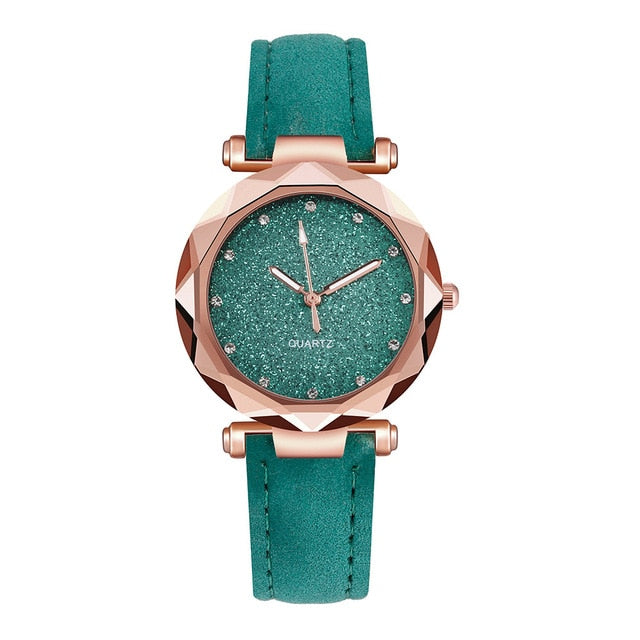 Rose Gold Quartz Watch Female Belt Watch
