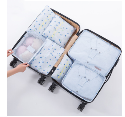 Travel clothing bra storage bag 6 and 7 sets of classification storage bag luggage sorting bag clothing dispensing bag
