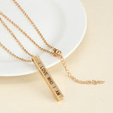 Sterling Four Sides Personalized Couple Necklace