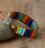 Handmade Natural Stone Tube Bracelet