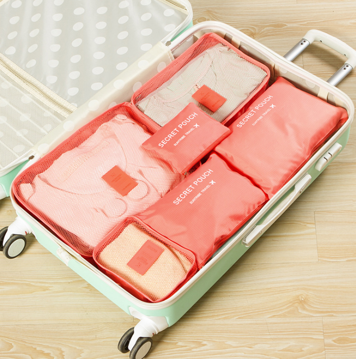 Travel clothing bra storage bag 6 and 7 sets of classification storage bag luggage sorting bag clothing dispensing bag
