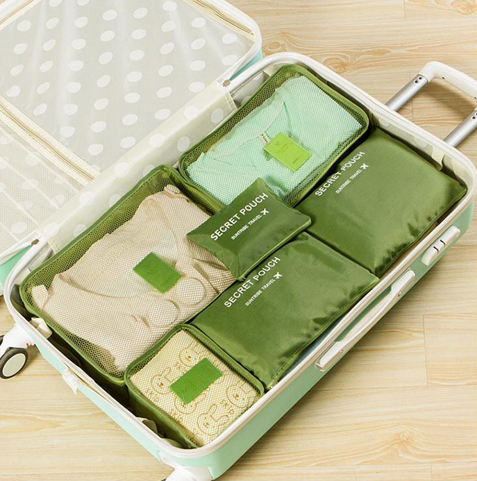 Travel clothing bra storage bag 6 and 7 sets of classification storage bag luggage sorting bag clothing dispensing bag