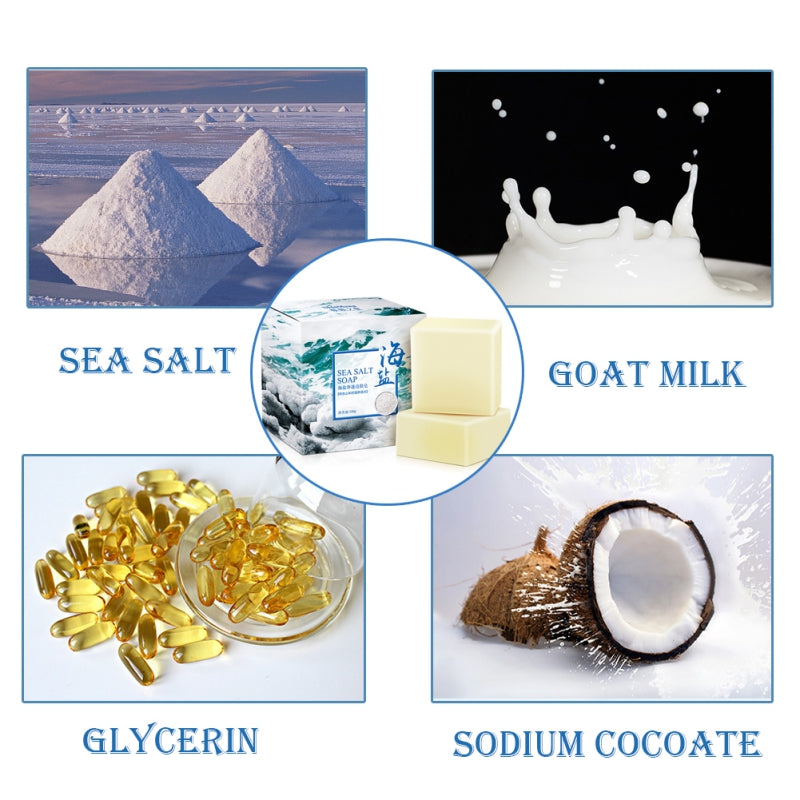 Sea Salt Soap Natural Advanced Wash Skin Whitening Soap