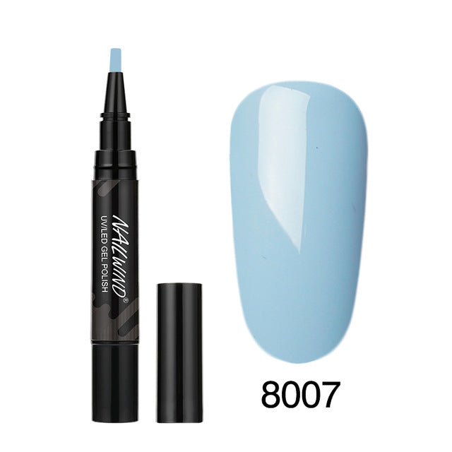 60 Colors Soak Off Enamel Nail Glue Pen