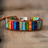 Handmade Natural Stone Tube Bracelet