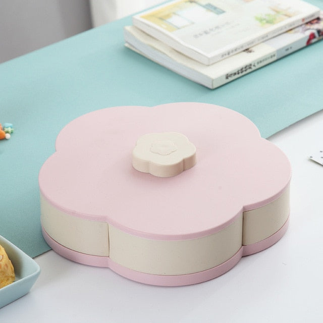 Petal-Shape Rotating Snack Box