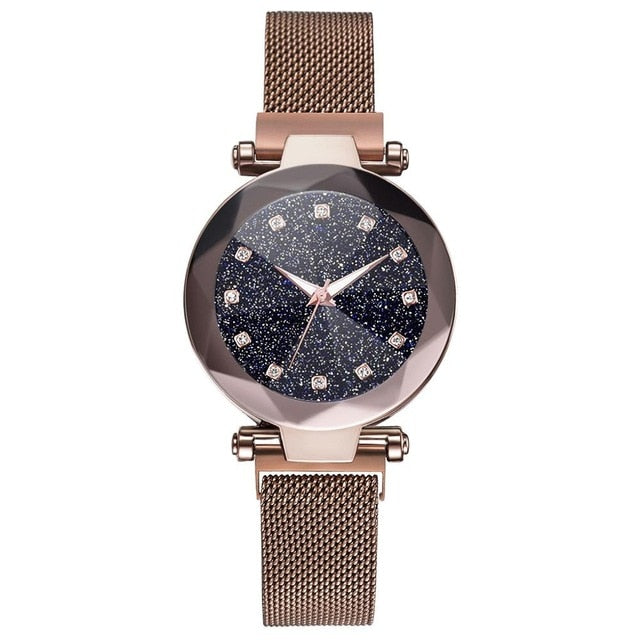 Ladies Magnetic Starry Sky Clock Luxury Women Watch