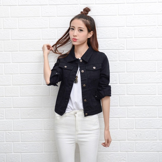 Light Blue Bomber Short Denim Jackcets