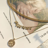 Female Multi Layered Charms Pendant Necklace