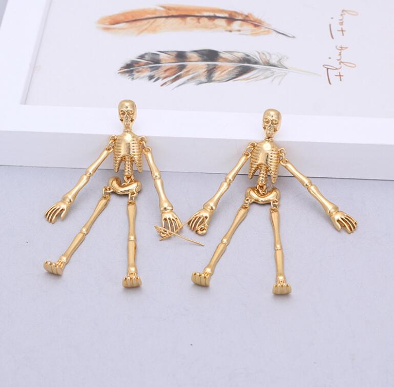 Skeleton Gift Halloween Ring Personalized Earrings