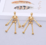 Skeleton Gift Halloween Ring Personalized Earrings