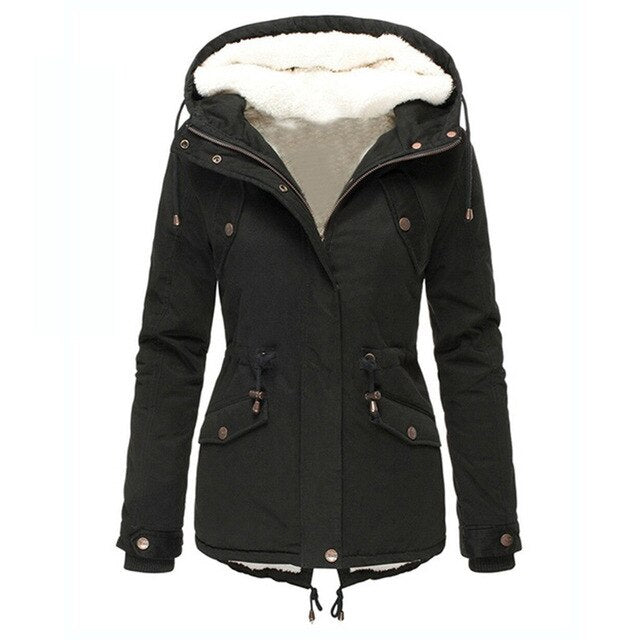 Women Winter Pocket Overcoat