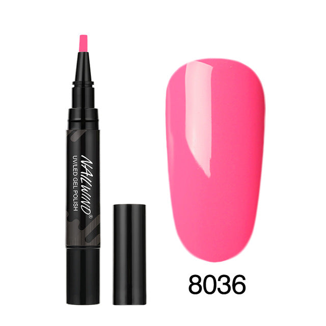 60 Colors Soak Off Enamel Nail Glue Pen