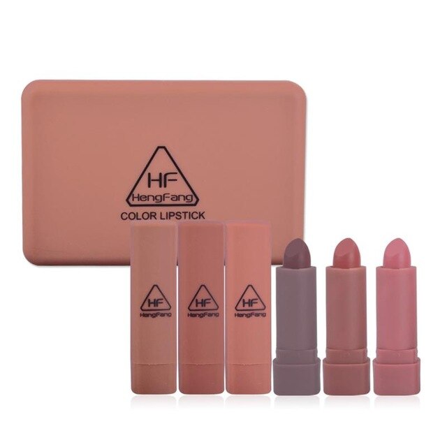 6Pcs/set Pumpkin Color Lipstick Set