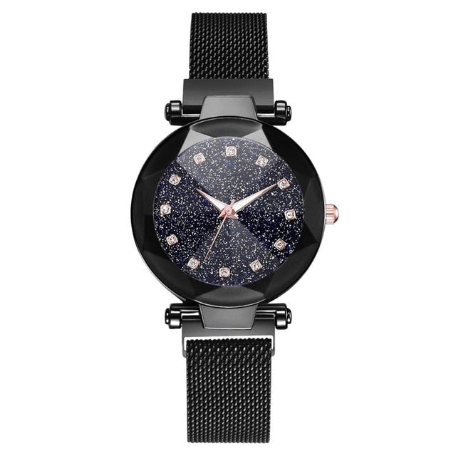 Ladies Magnetic Starry Sky Clock Luxury Women Watch