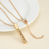 Sterling Four Sides Personalized Couple Necklace