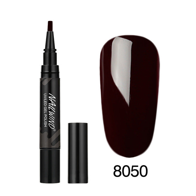 60 Colors Soak Off Enamel Nail Glue Pen