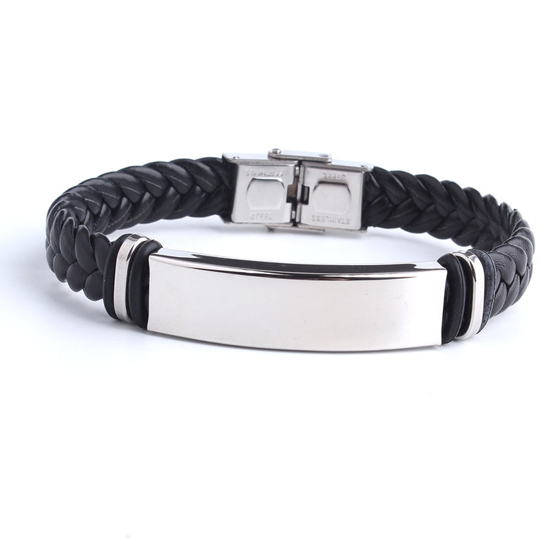 Engrave Leather Love Bangle & Bracelet