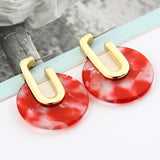 Acrylic Geometric Drop Earrings