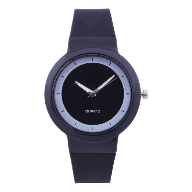 Silicone Band Round Wrist Watch
