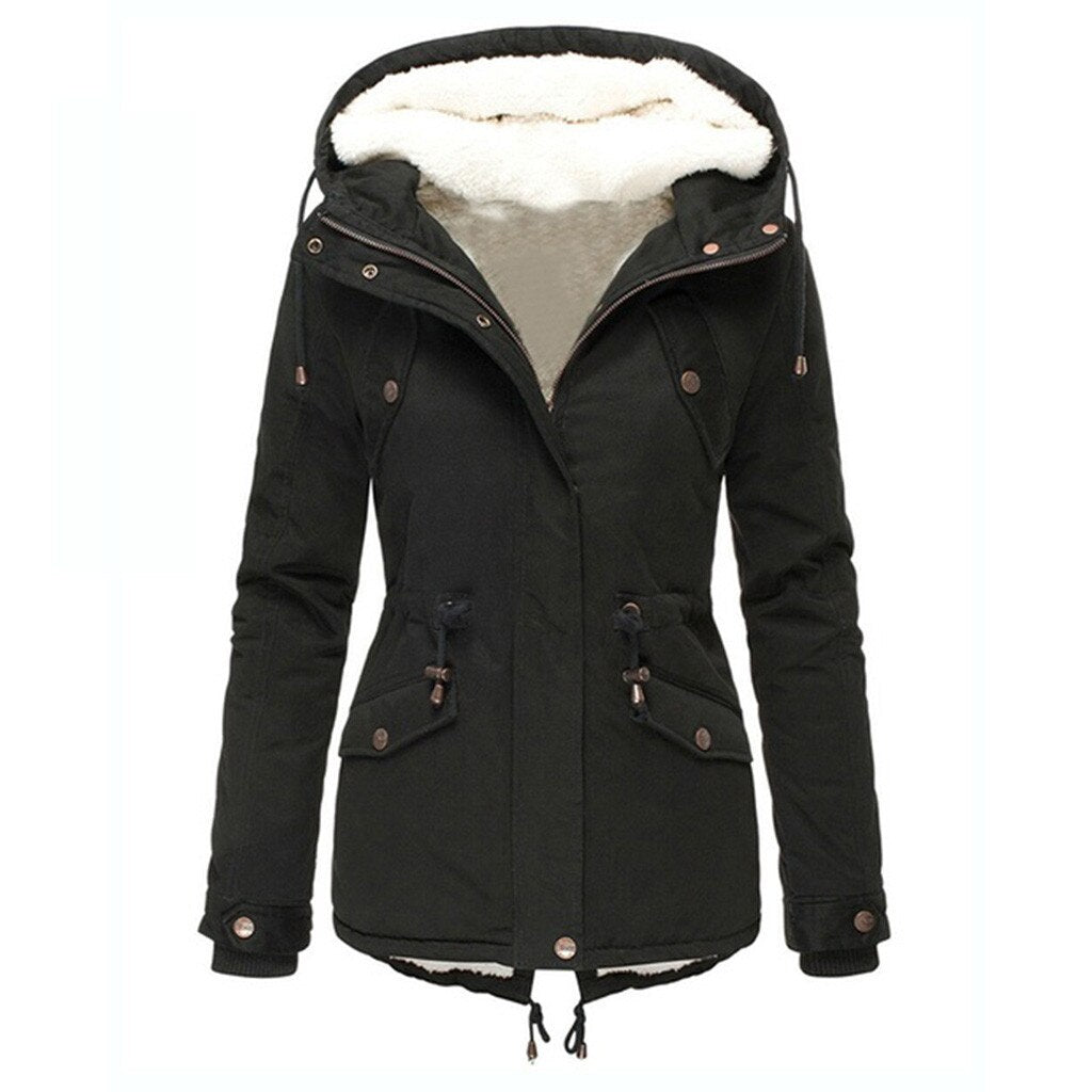 Women Winter Pocket Overcoat