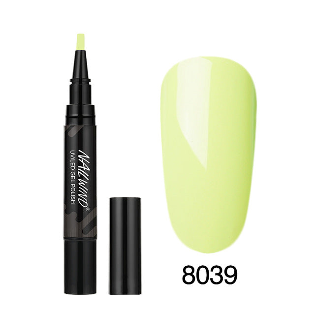 60 Colors Soak Off Enamel Nail Glue Pen