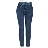 Street wear Bandage Denim  Jeans