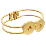 Adjustable Metal Snap Bracelet Bangle Silver Bracelet
