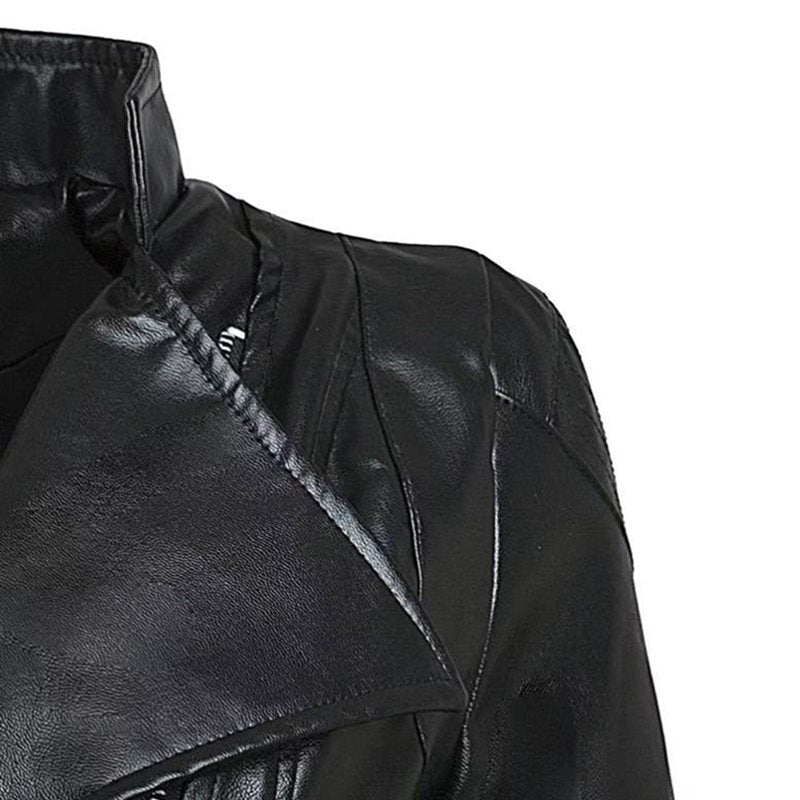 Winter Gothic Black Faux Leather Jackets