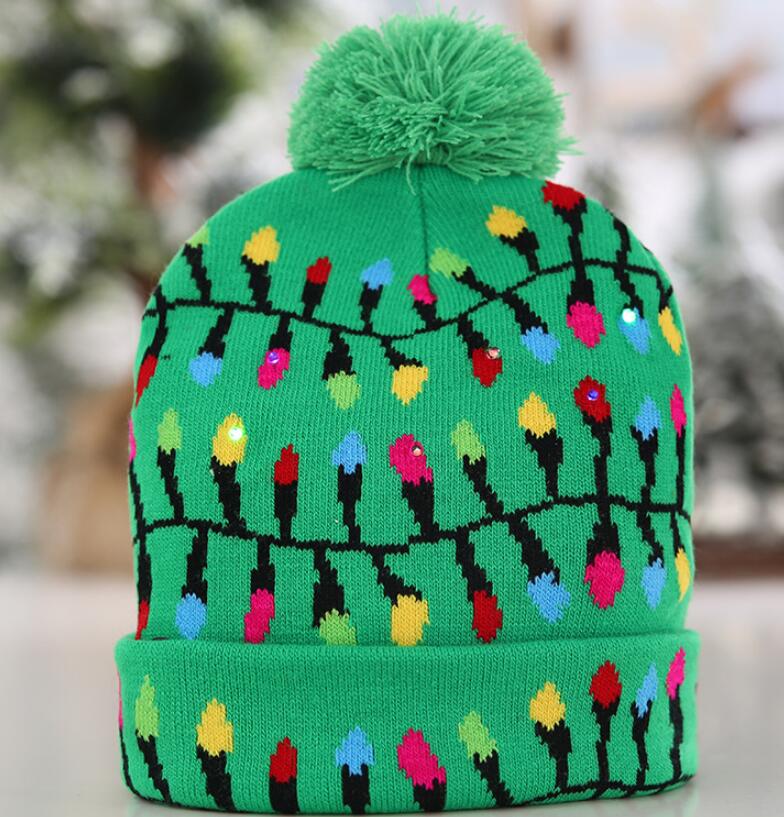 Led Light Cotton Christmas Hat